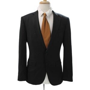 BOSS Mens Blazer Black Super 120 Italian Fabric Button Size 36